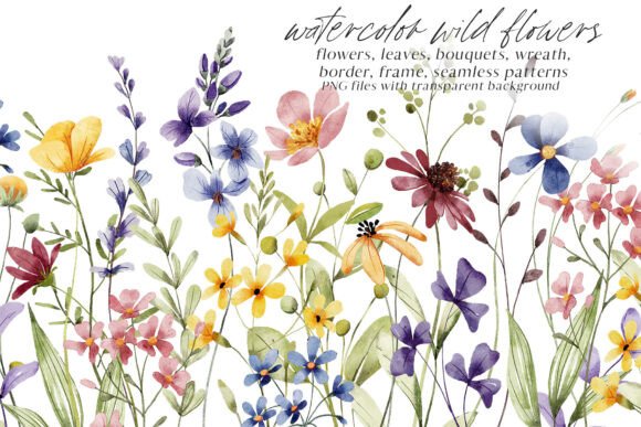 Download Floral Watercolor Set, аlowers, Leaves. - Premium Resources