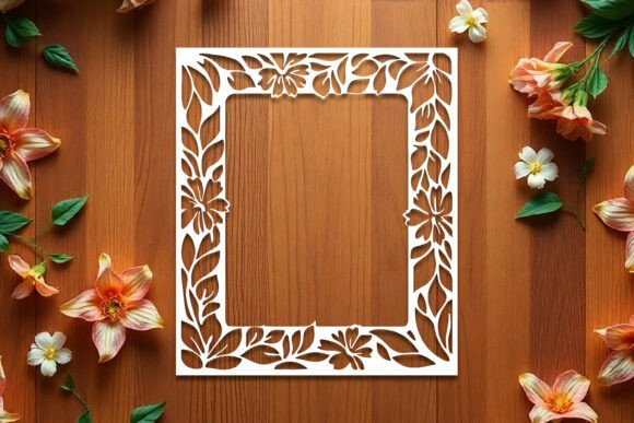 Download Floral Photo Frame Paper-Cut SVG - Floral Collection