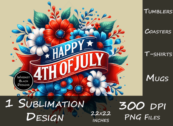 Download 4th of July Floral Banner Graphic - Floral Collection