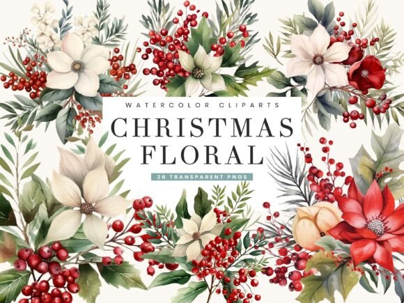 Download Christmas Floral Clipart Bundle - Premium Resources