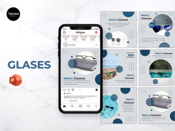 Download Instagram Feed Template - Glases - Instagram feed template Collection