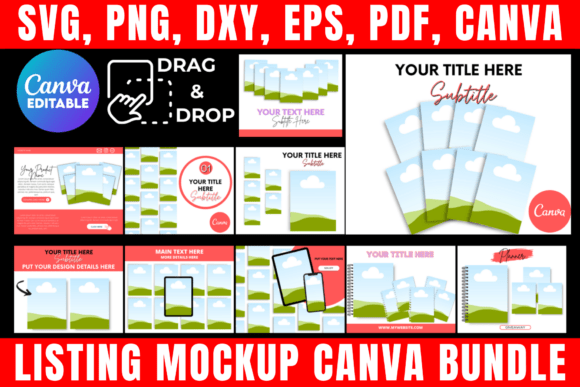 Download Listing Mockup Canva Bundle Template - Canva bundle template Collection